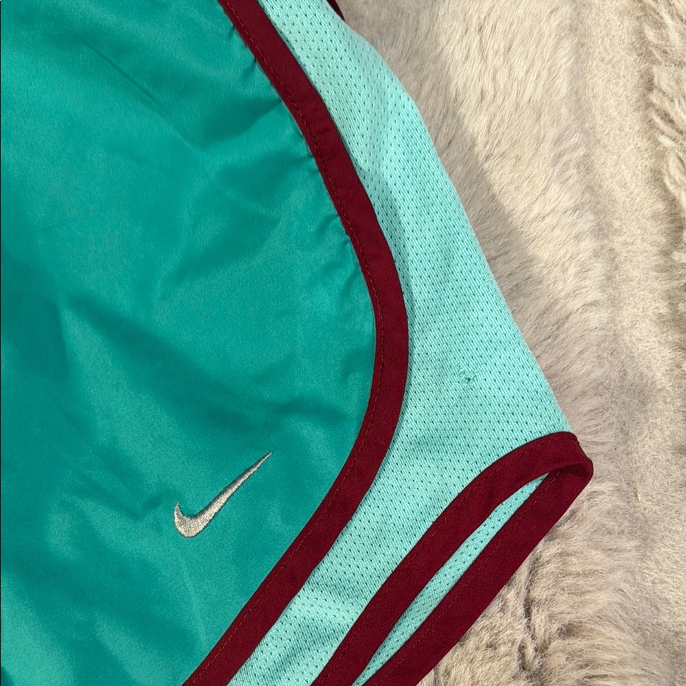Nike Teal and Maroon Athletic Shorts - Picture 3 of 4